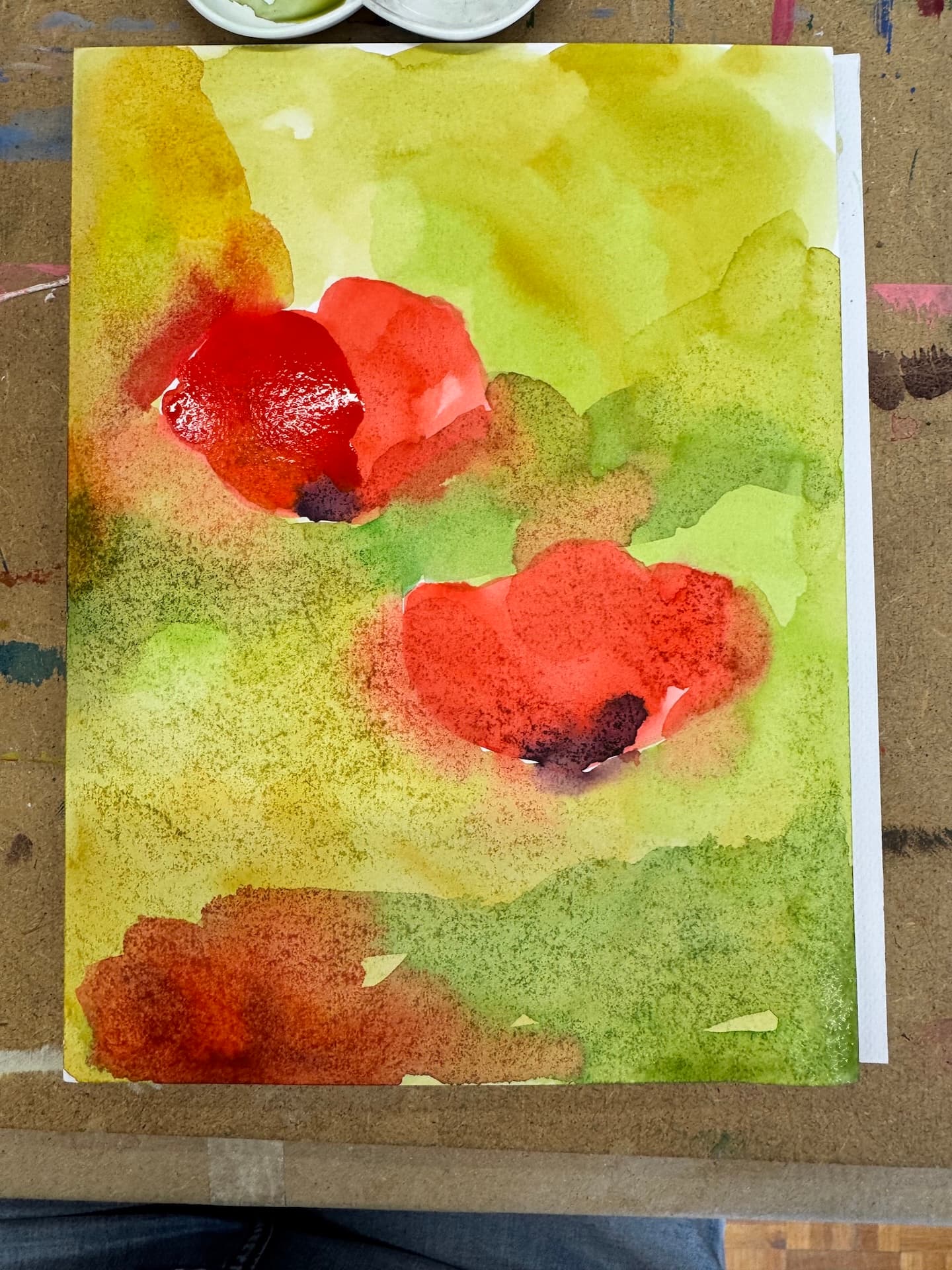 Mohnblumen Aquarell - Kunstwerk von Anja Boos