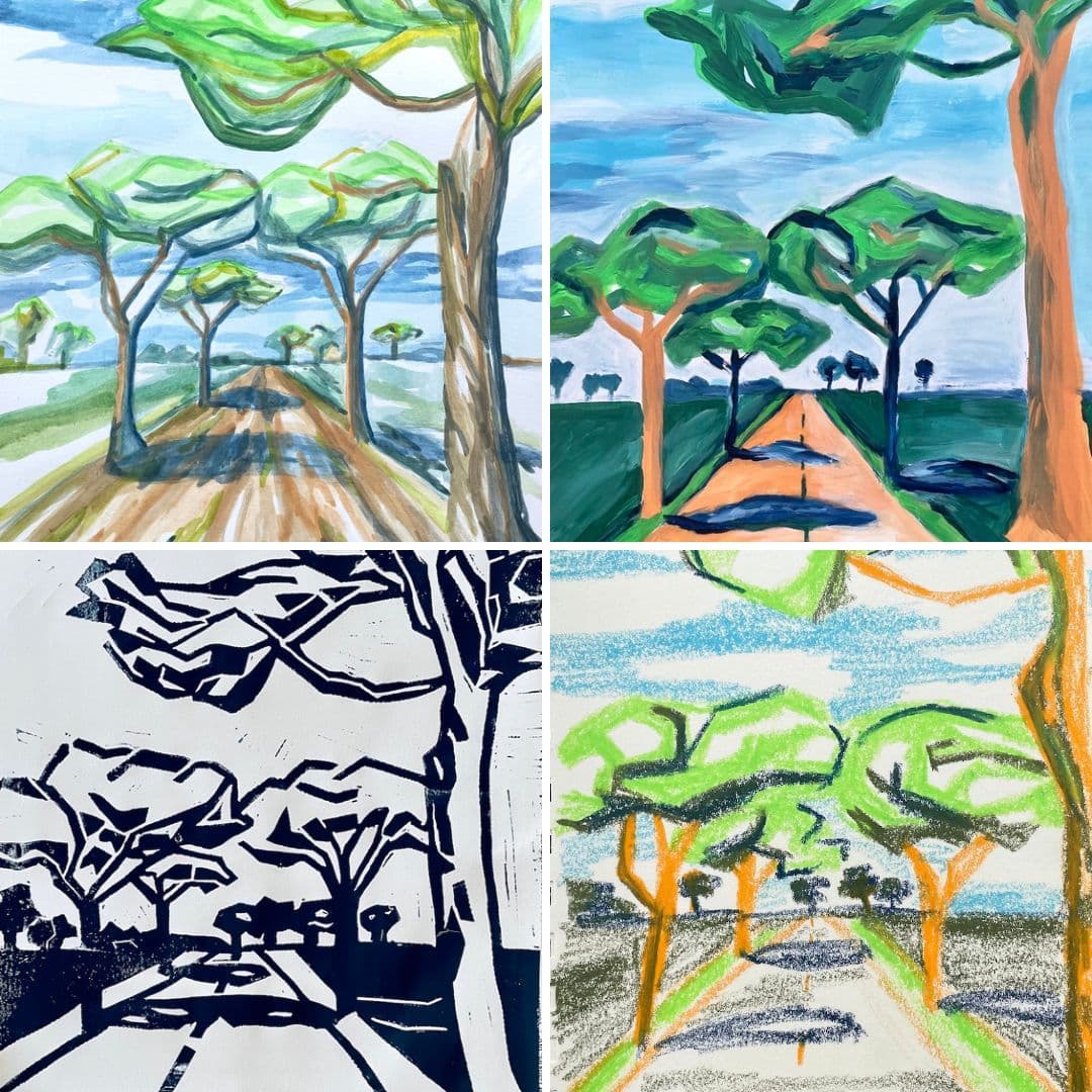 10 Versionen der gleichen Strasse - Kunstwerk von Anja Boos